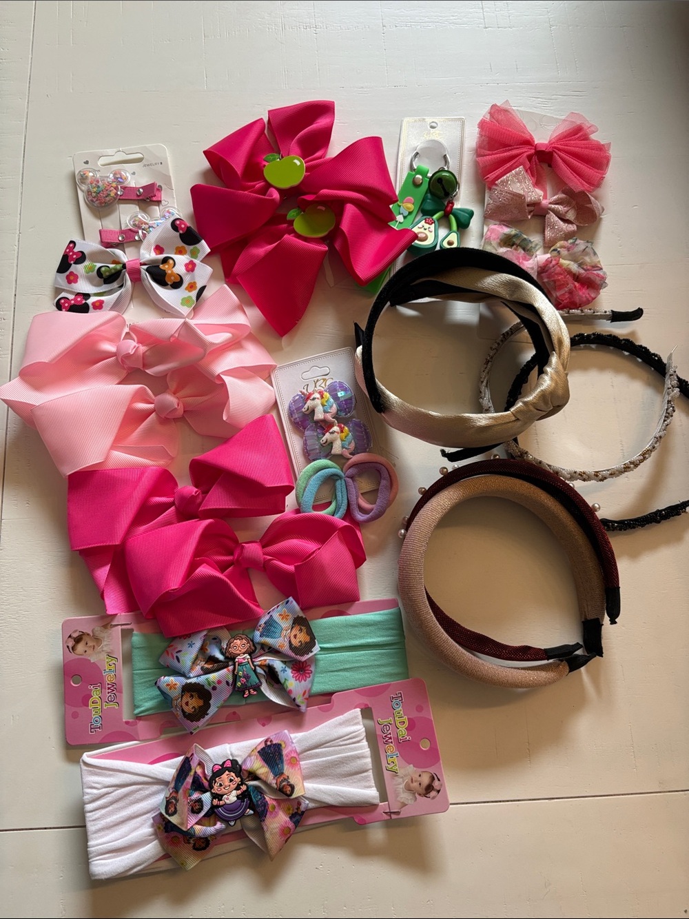 Kids Pink Hair Bow and Headband Set - Assorted Pink Accessories